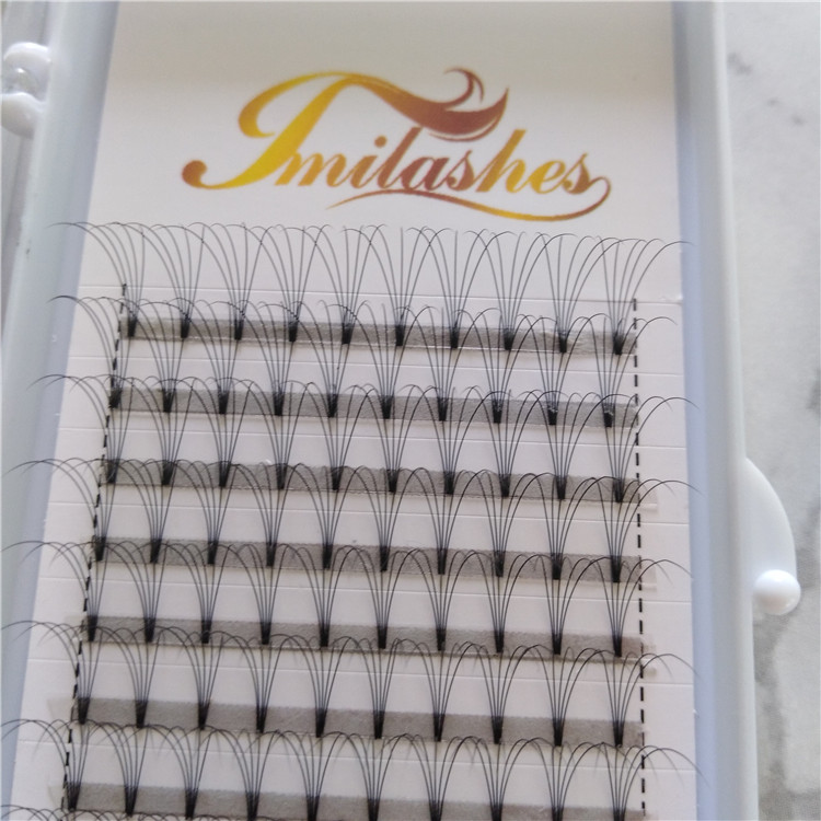 Heat bonded high quality pre made fan lash wholesale-V